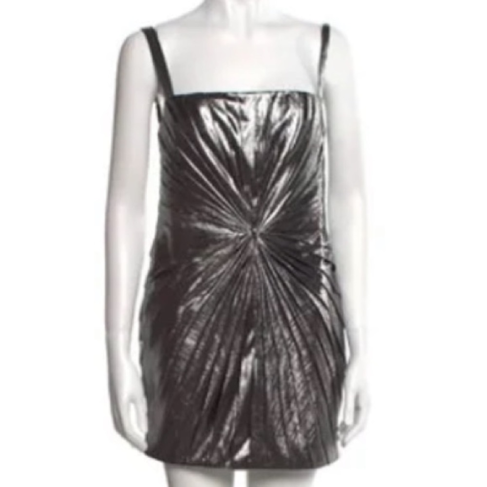 NONchalant Shimmering Silver Mini Dress